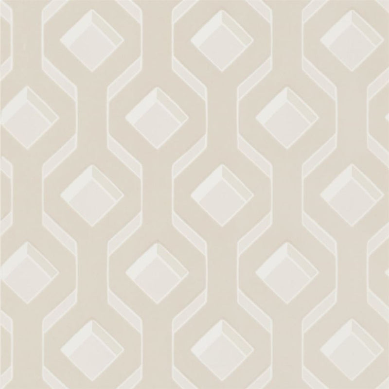 media image for Chareau Flock Wallpaper in Ivory from the Mandora Collection by Designers Guild 243