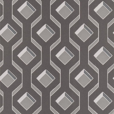 product image of Chareau Flock Wallpaper in Zinc from the Mandora Collection by Designers Guild 549