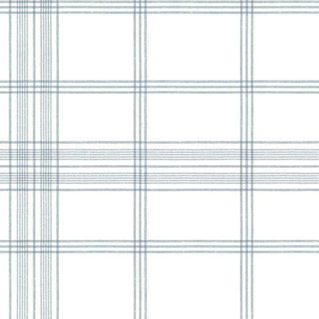 media image for Charter Plaid Wallpaper in Blue from the Water& 210