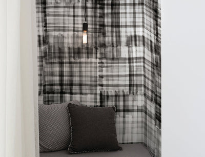 product image for Check Wall Mural in Reductive Black 83