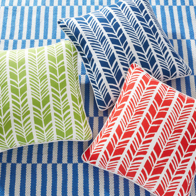 product image for Chevron Stripe Green Indoor/Outdoor Decorative Pillow 18