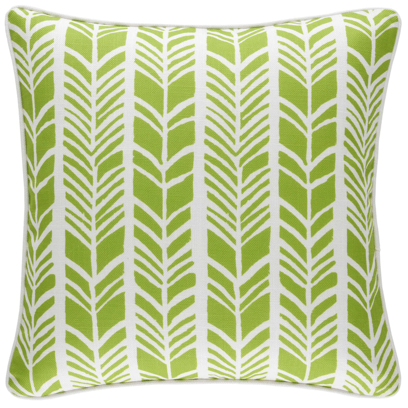 media image for Chevron Stripe Green Indoor/Outdoor Decorative Pillow 272