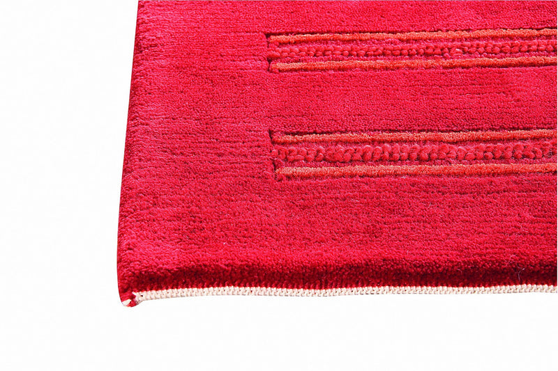 media image for Chicago Collection Wool and Viscose Area Rug in Red design by Mat the Basics 23