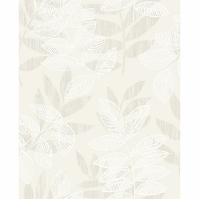 product image for Chimera Flocked Leaf Wallpaper in Champagne from the Celadon Collection by Brewster Home Fashions 33
