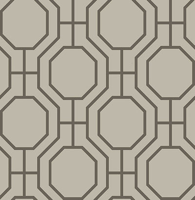 product image for Circuit Taupe Modern Ironwork Wallpaper from the Symetrie Collection by Brewster Home Fashions 30