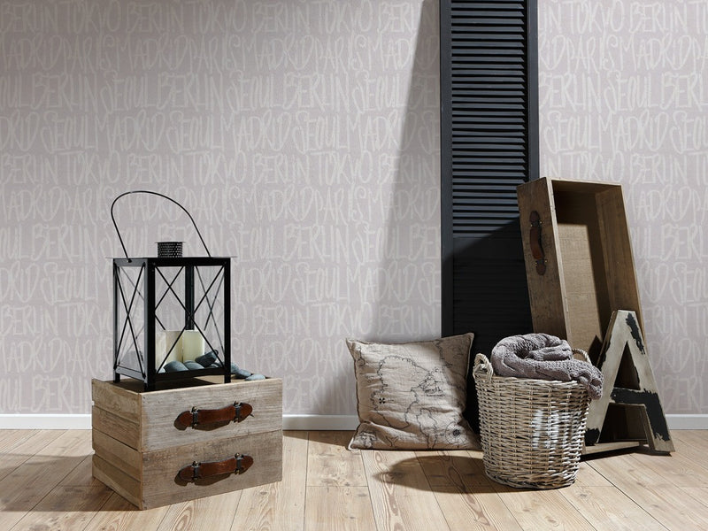media image for Cities Wallpaper in Cream and Grey design by BD Wall 271