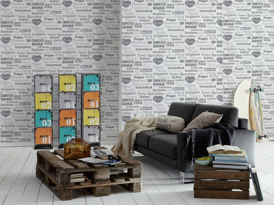 product image for Cities Wallpaper in Grey design by BD Wall 64
