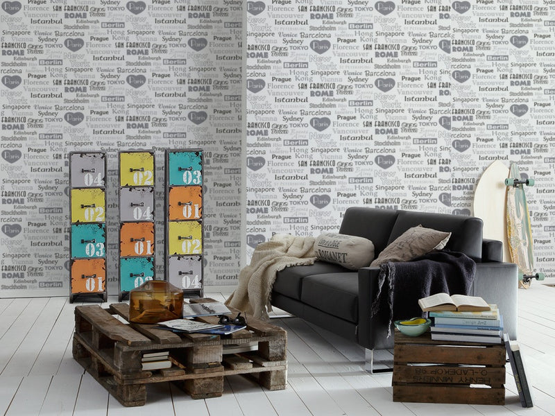 media image for Cities Wallpaper in Grey design by BD Wall 290