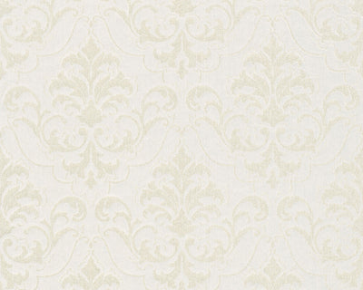 product image for Classic Baroque Wallpaper in Cream, Metallic, and White design by BD Wall 78