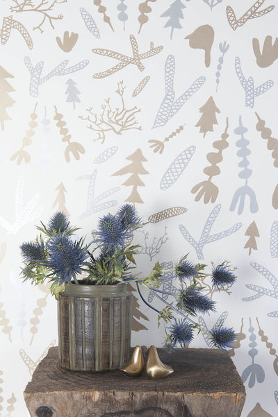 product image for Cle Elum Wallpaper in Cream, Silver, and Gold design by Thatcher Studio 36