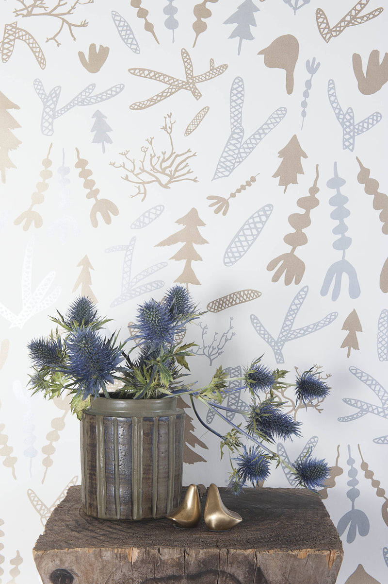 media image for Cle Elum Wallpaper in Cream, Silver, and Gold design by Thatcher Studio 276