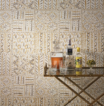 product image for Cloisters Wallpaper in Ochre and Tobacco from the Ashdown Collection by Nina Campbell for Osborne & Little 16