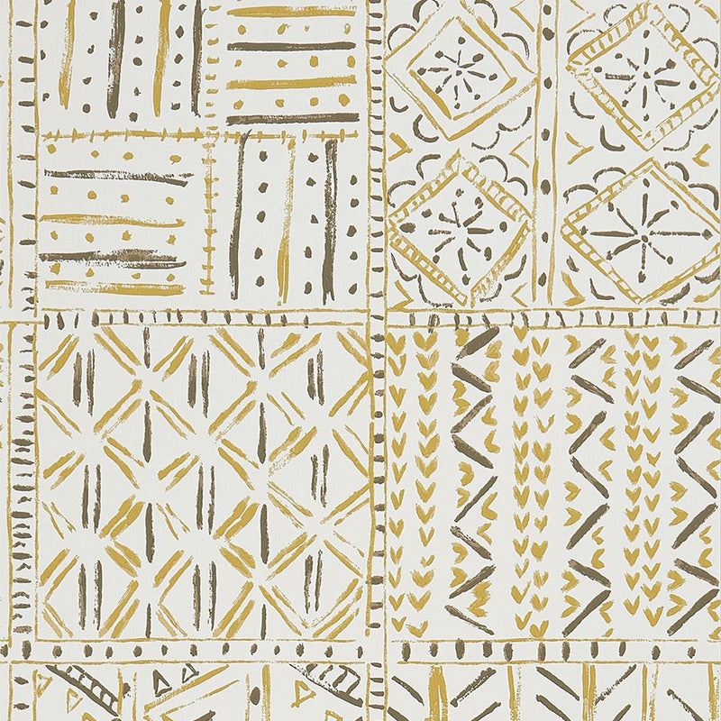 media image for Cloisters Wallpaper in Ochre and Tobacco from the Ashdown Collection by Nina Campbell for Osborne & Little 277