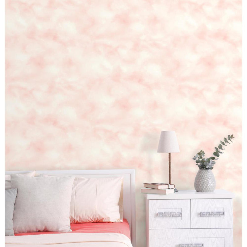media image for Cloud Peel & Stick Wallpaper in Pink by RoomMates for York Wallcoverings 273