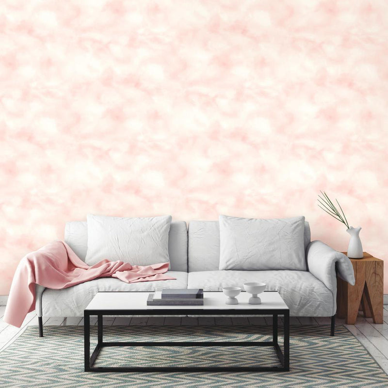media image for Cloud Peel & Stick Wallpaper in Pink by RoomMates for York Wallcoverings 261