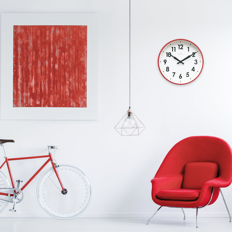 media image for Factory Red Numbers Clock 215