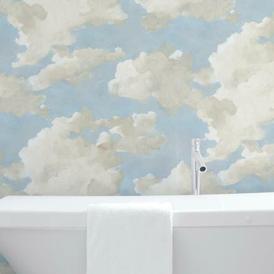 product image for Clouds on Canvas Peel & Stick Wallpaper in Blue by York Wallcoverings 28