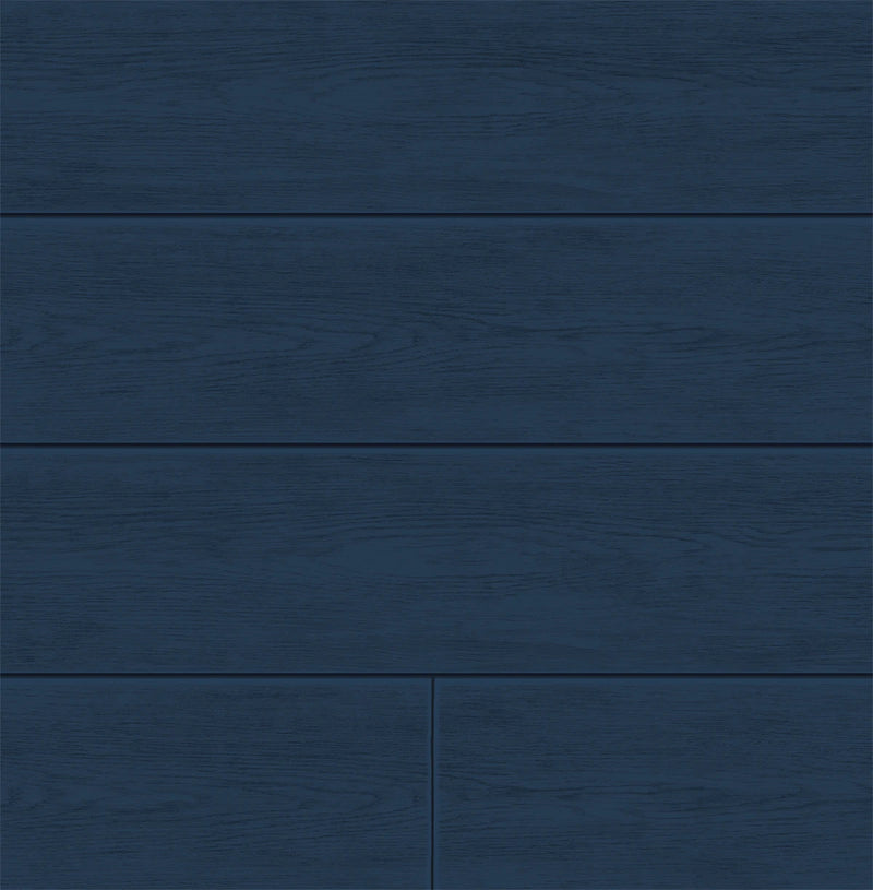 media image for Coastal Blue Shiplap Peel-and-Stick Wallpaper by NextWall 231