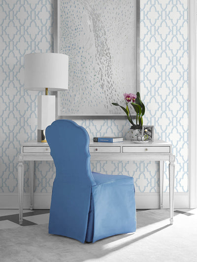 product image for Coastal Lattice Peel-and-Stick Wallpaper in Hampton Blue from the Luxe Haven Collection by Lillian August 68