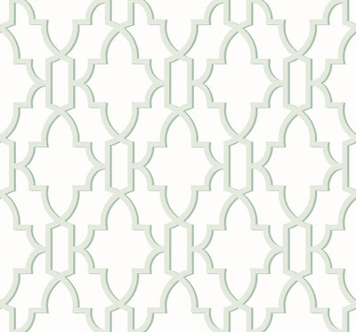 product image of Coastal Lattice Peel-and-Stick Wallpaper in Seaglass from the Luxe Haven Collection by Lillian August 594
