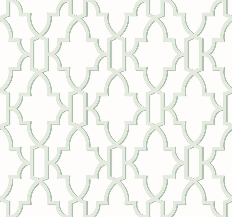media image for Coastal Lattice Peel-and-Stick Wallpaper in Seaglass from the Luxe Haven Collection by Lillian August 234