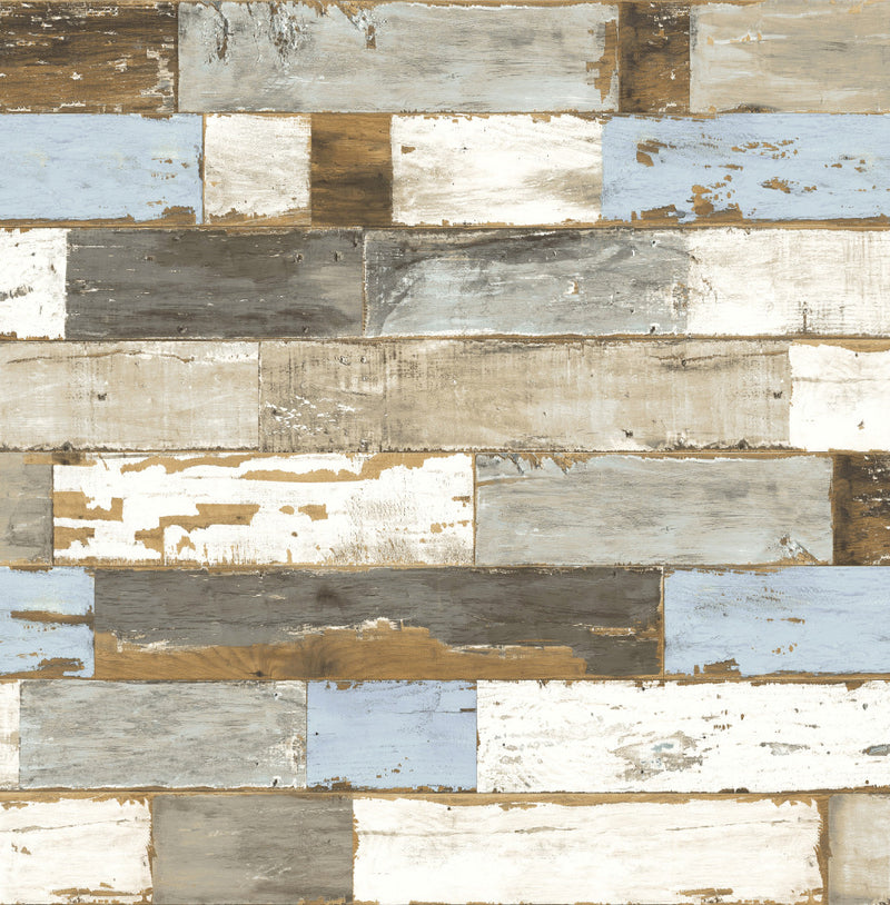 media image for Colorful Shiplap Peel-and-Stick Wallpaper by NextWall 22