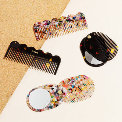 product image for 2 in 1 pocket comb mirror in multi party 5 33