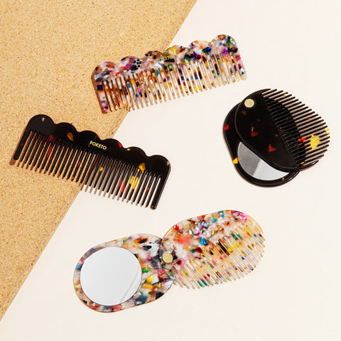 media image for 2 in 1 pocket comb mirror in multi party 5 299
