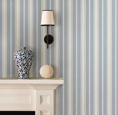 product image of Cooper Denim Cabin Stripe Wallpaper from the Seaside Living Collection by Brewster Home Fashions 549
