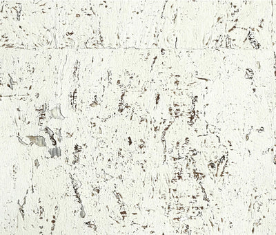 product image of Cork Wallpaper in White and Silver from the Elemental Collection by Burke Decor 581