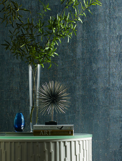 product image for Cork Wallpaper in Blues from Industrial Interiors II by Ronald Redding for York Wallcoverings 33