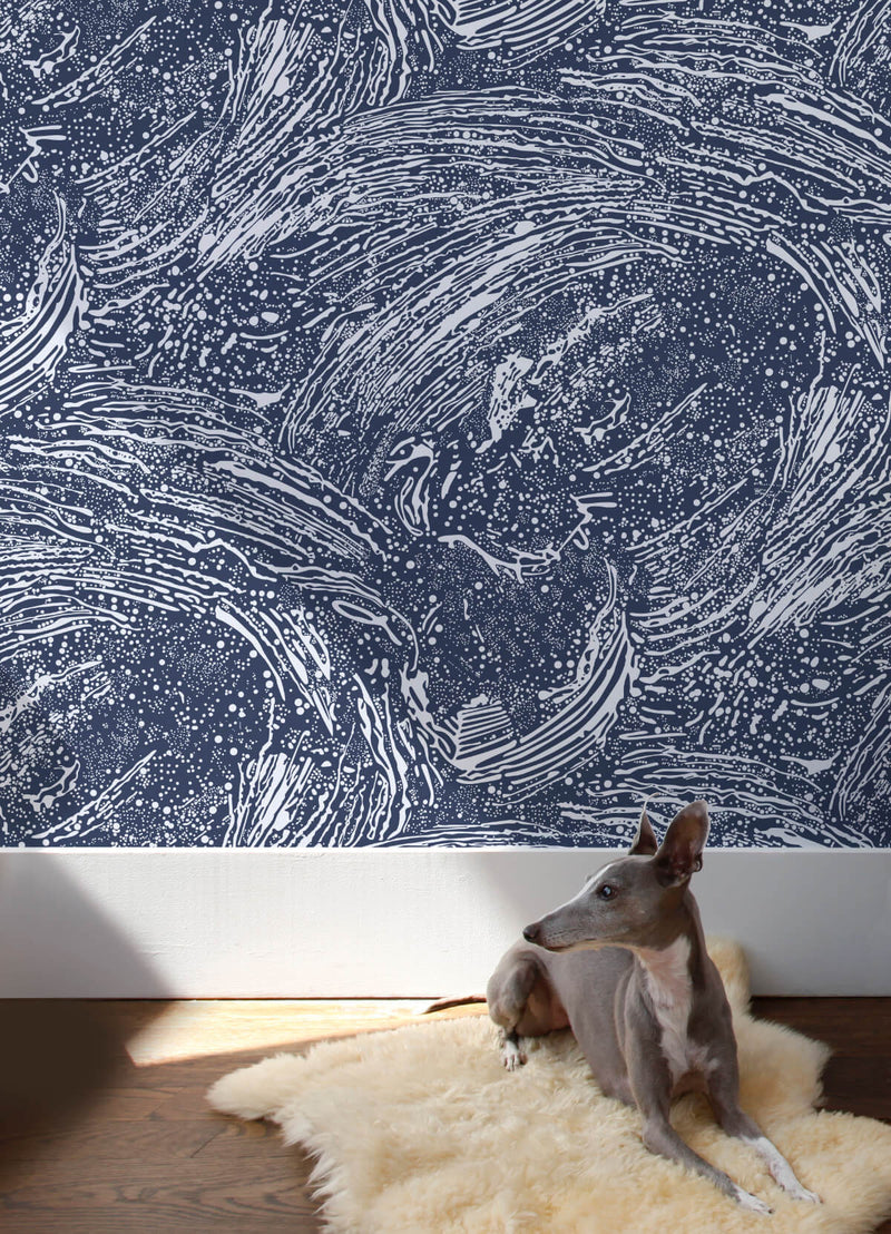 media image for Cosmic Splash Wallpaper in Lazurite design by Aimee Wilder 298