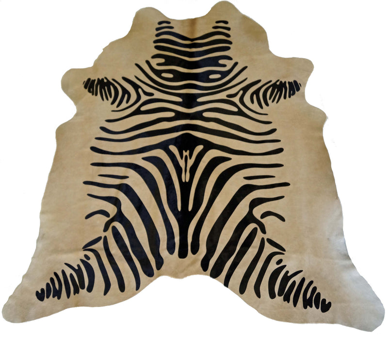 media image for Black and Tan Zebra Cowhide Rug design by BD Hides 280