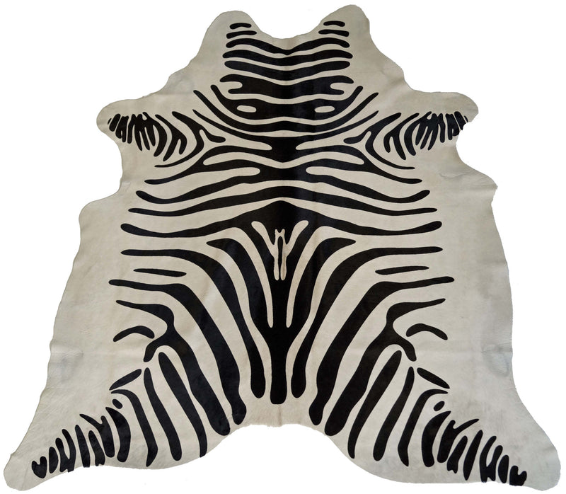 media image for Black and White Zebra Cowhide Rug design by BD Hides 295