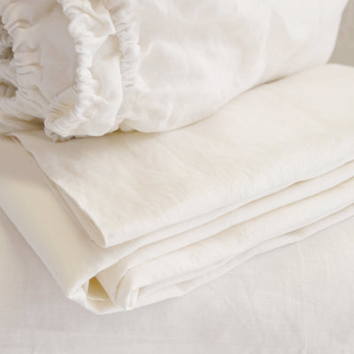 product image for linen sheet set in cream design by pom pom at home 2 28