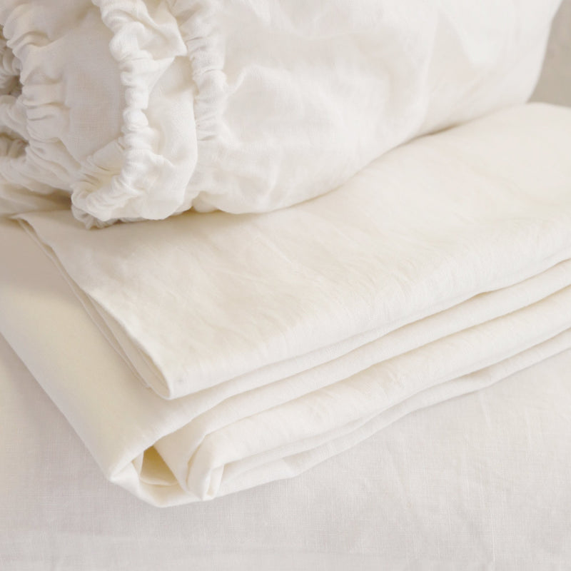 media image for linen sheet set in cream design by pom pom at home 2 240