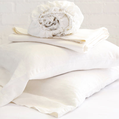 product image of linen sheet set in cream design by pom pom at home 1 548
