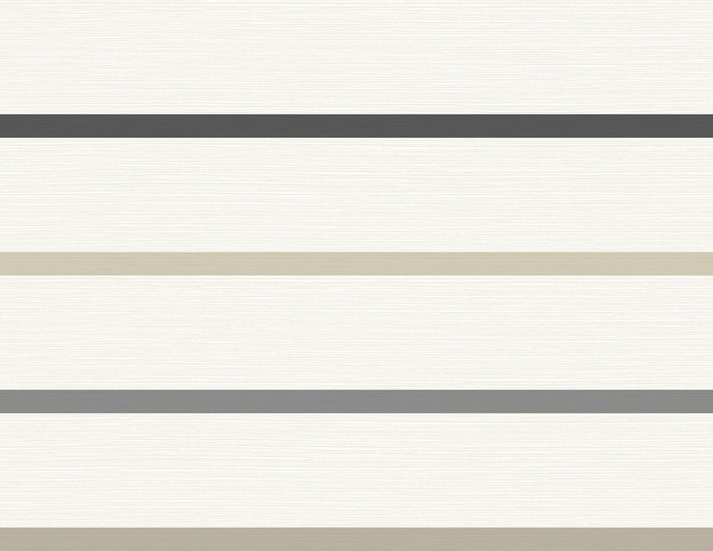 media image for Crew Stripe Wallpaper in Ivory, Wrought Iron, and Sand Dollar from the Luxe Retreat Collection by Seabrook Wallcoverings 280