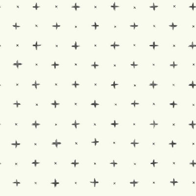 product image for Cross Stitch Peel & Stick Wallpaper in Black and Ivory by Joanna Gaines for York Wallcoverings 90