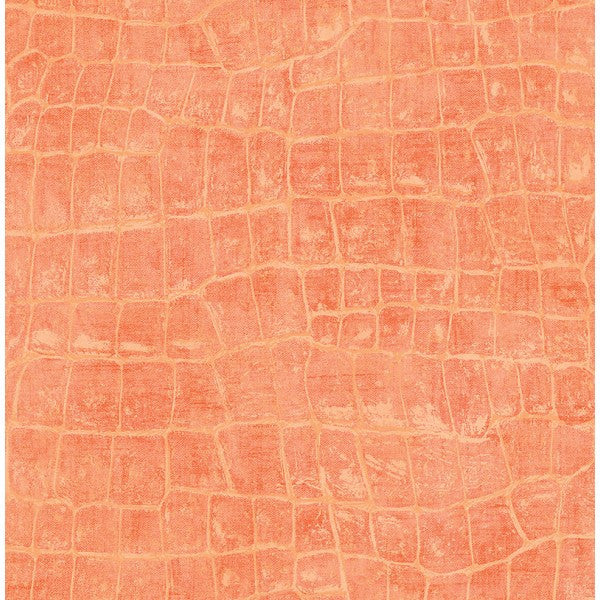 media image for Curacao Animal Pattern Wallpaper in Deep Orange from the Tortuga Collection by Seabrook Wallcoverings 223