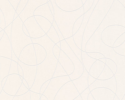 product image of Curvy Wallpaper in Ivory and Metallic design by BD Wall 552