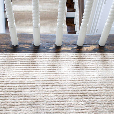 product image for cut stripe ivory hand knotted viscose wool rug by annie selke rda243 258 2 53