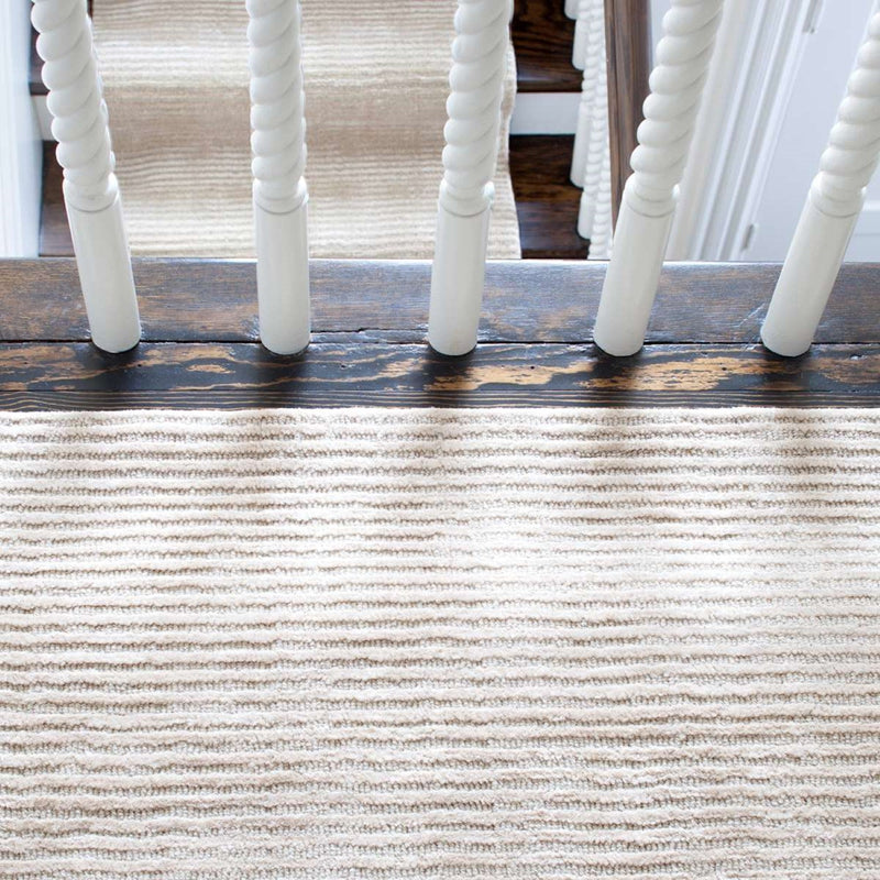media image for cut stripe ivory hand knotted viscose wool rug by annie selke rda243 258 2 242