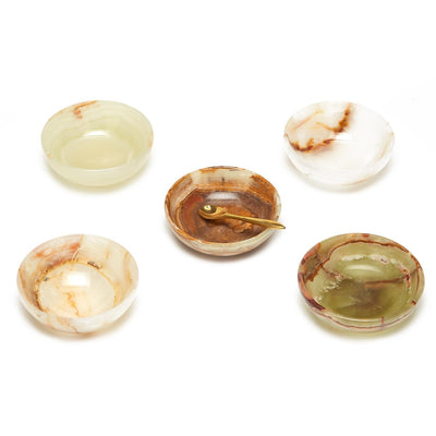 product image of Onyx-Marble Bowl with Golden Spoon in Gift Box with 5 Assorted Colors 532