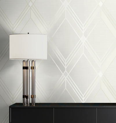 product image for Brooklyn Diamond Metallic Pearl Wallpaper from Deco 2 by Collins & Company 50