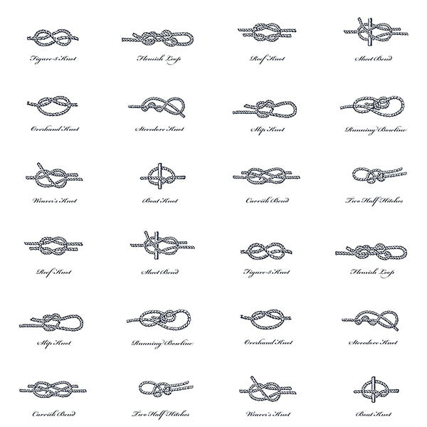 media image for Marius Off-White Sailors Knots Wallpaper from Design Department by Brewster 256