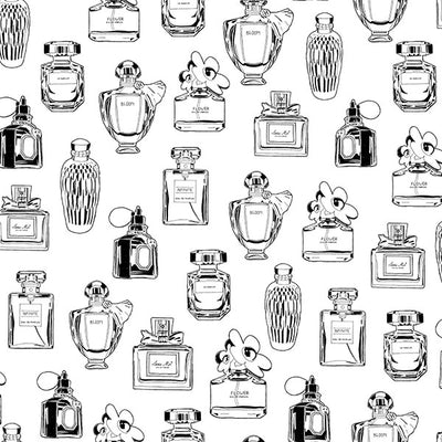 product image of Chita White Perfume Bottles Wallpaper from Design Department by Brewster 593