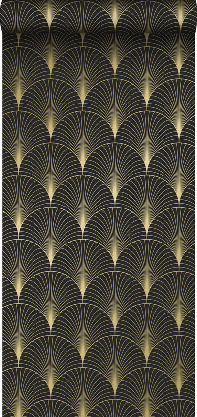 product image for Lempicka Black Art Deco Motif Wallpaper from Design Department by Brewster 35