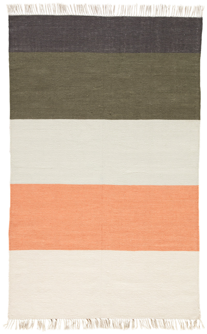 media image for swane indoor outdoor stripe coral green area rug by jaipur living 1 250