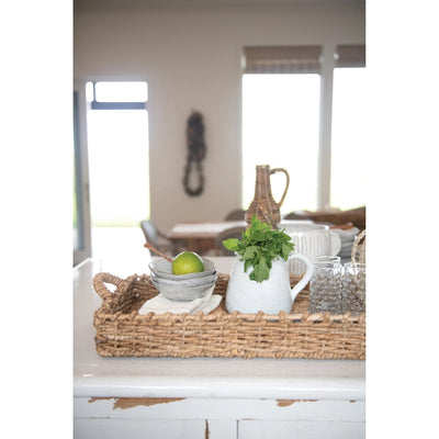 product image for decorative hand woven seagrass tray with handles by bd edition df3162 3 91